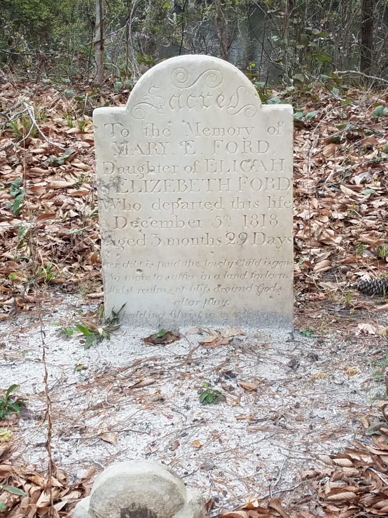 On the bluff is a small grave for Mary E. Ford