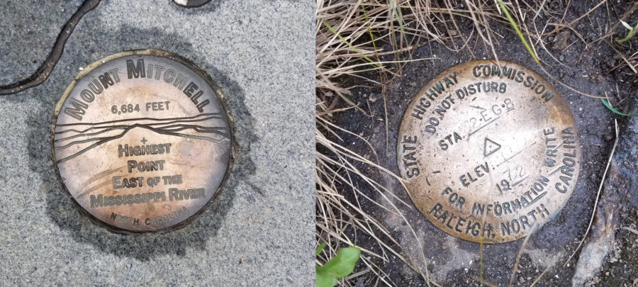 Mt Mitchell and Waterrock Knob benchmarks