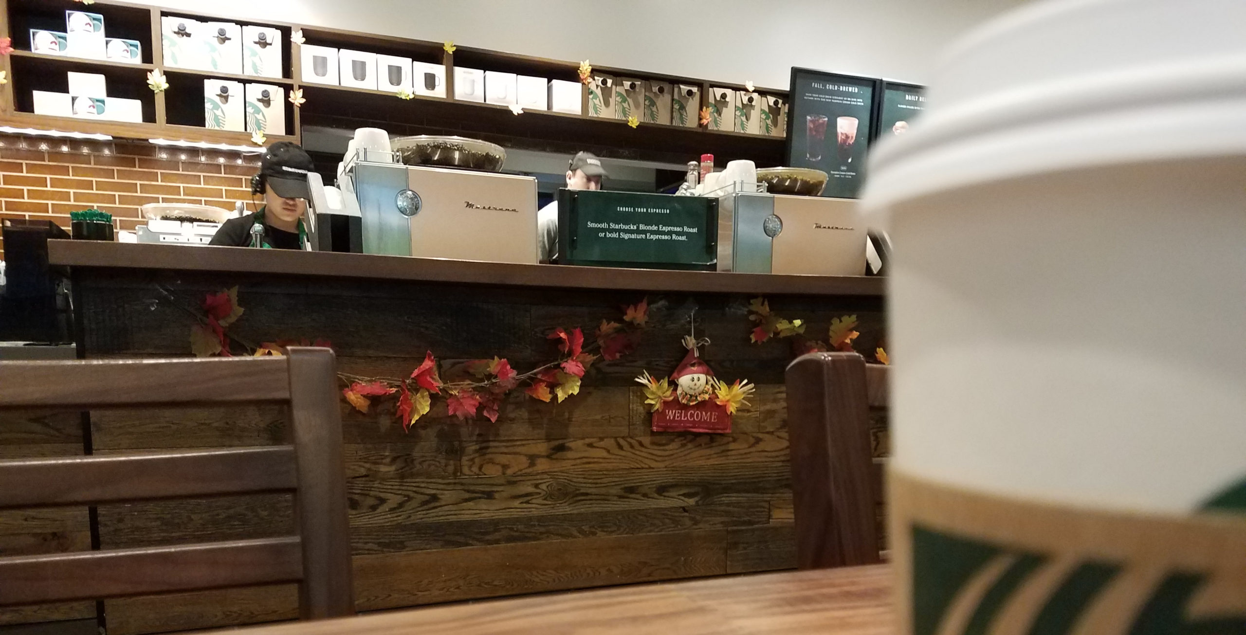 Not so homey feeling coffee shop