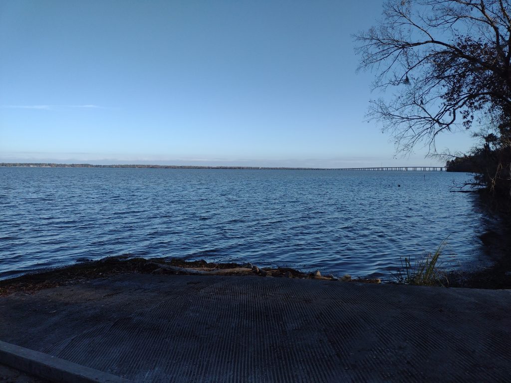 Santee SP boat ramp looking over Lake Marion