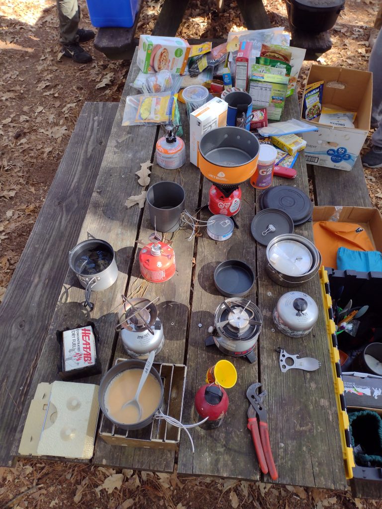 Cooking class table layout