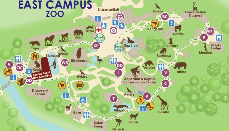 Riverbanks East Zoo Map