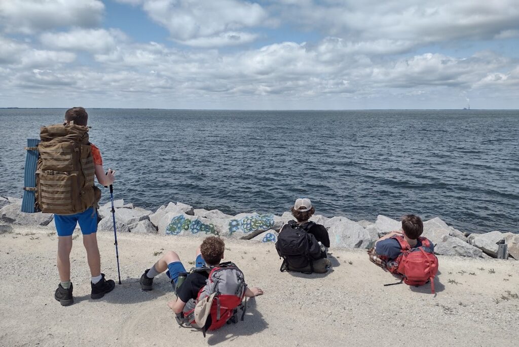 A Break on the Dike Before the Home Stretch.