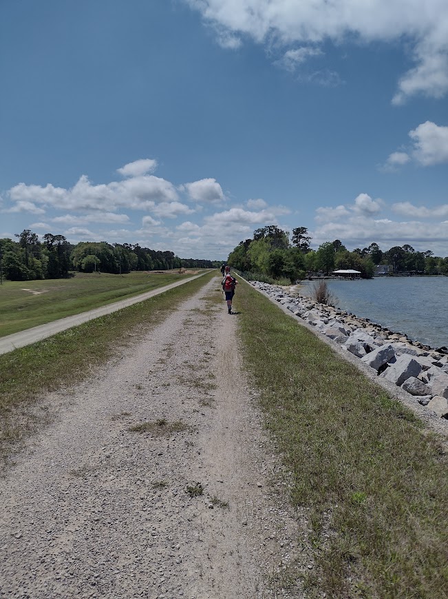 Hiking the Dike to Base Camp